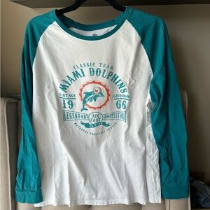 Men's NFL x Darius Rucker Collection Fanatics Miami Dolphins Vintage Raglan Sz L